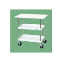 ※法人専用品※サカエ CSパールワゴン(抗菌パールホワイト/サイレントエラストマー車/天板付) W900×D600×H760 パールホワイト CSP-9072V...