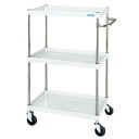 ※法人専用品※サカエ CSパールワゴン(中量/抗菌パールホワイト/サイレントエラストマー車/直進安定金具付) W600×D400×H1200 パールホワイト C...
