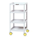 ※法人専用品※山金工業 【車上部材渡し】色彩ワゴン CWCL-4-YE 1台