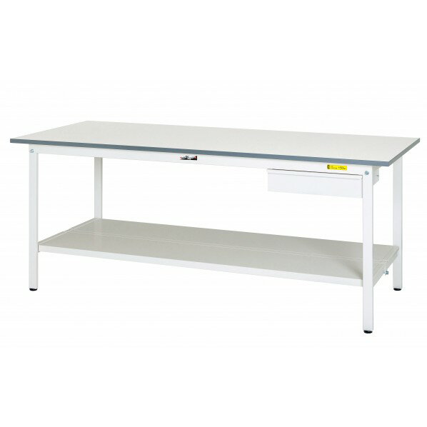 ※法人専用品※山金工業 【車上部材渡し】ワークテーブル 150シリーズ(固定式キャビネット付) SUP-1275UTT-WW 1台