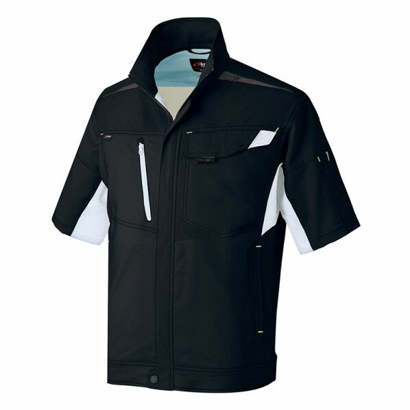 アイトス ライトフィックス 半袖サマーブルゾン（男女兼用） 5L 010ブラック 2532 1枚