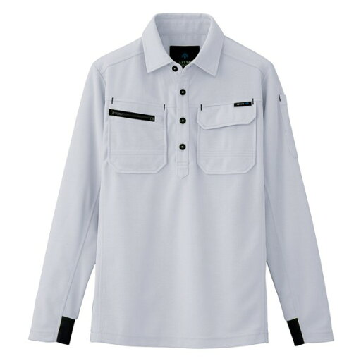 制電ワークポロシャツ 長袖ポロシャツ(男女兼用)AZ10608-003シルバーグレーM M 003シルバーグレー 10608 1枚 制電ワークポロシャツ 長袖ポロシャツ(男女兼用)AZ10608-003シルバーグレーM M 003シルバーグレー 10608 1枚