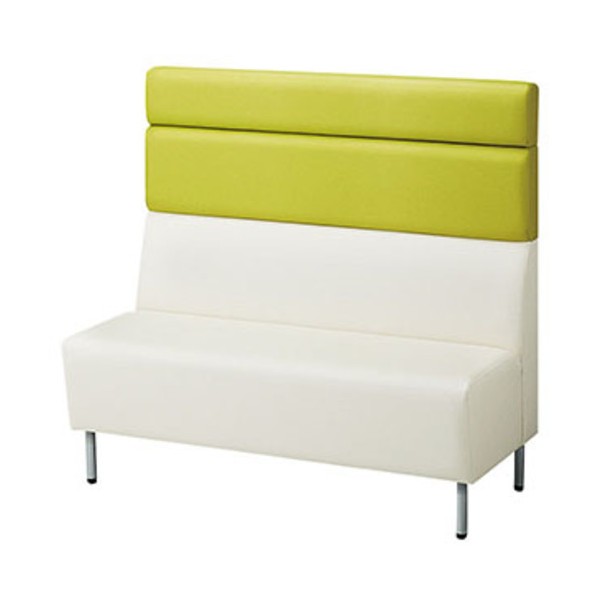 ナイキ パネルバックソファー ミドルバック RC1422L-W-LGR 1点