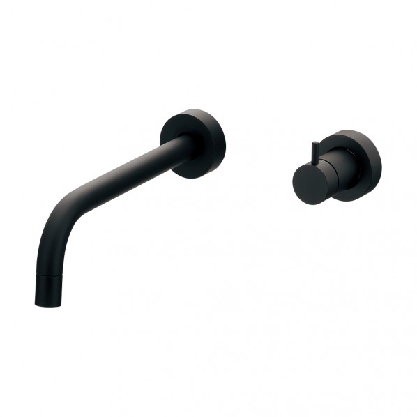 カクダイ(KAKUDAI) 壁付水栓 マットブラック 722-004-D 1個