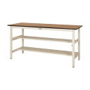 山金工業 ワークテーブル300シリーズ固定式中間棚・半面棚板付1800×900×H900 SWPH-1890TS1-MI 1点