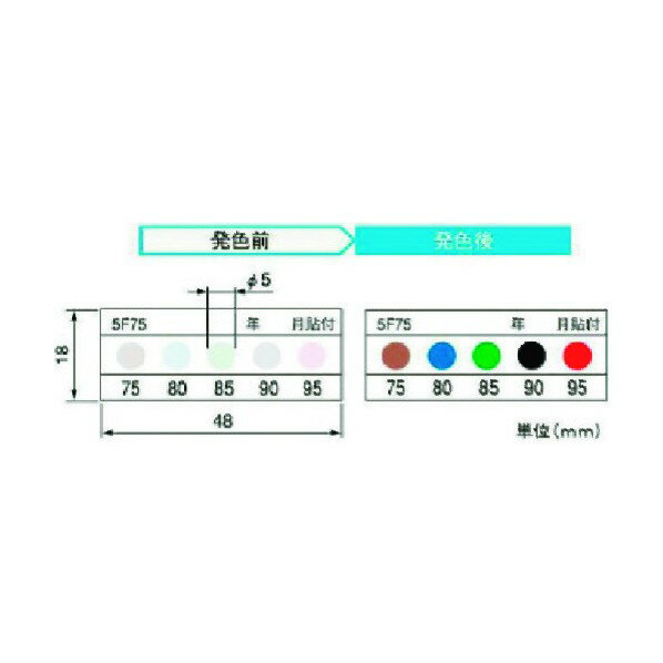 特徴 ■仕様 サーモカラーセンサー　5F75　20枚 仕様 サイズ カラー 重量 材質 入数 20枚 014559662