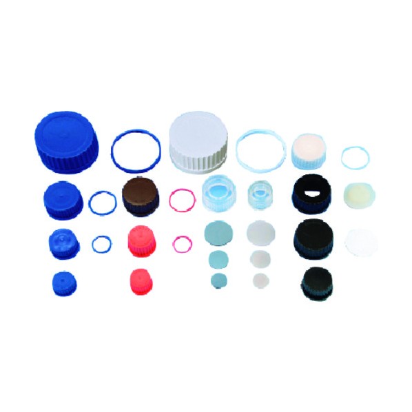 東京硝子器械 ねじ口瓶用青キャップ GL-32 371-05-21-11 1点