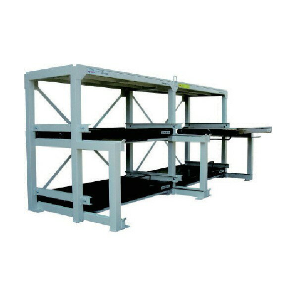 日向製作所 フルスライド式収納棚 スライダ-ラック H6W-1800×800×1000H H6W-1800(1000H) 1点