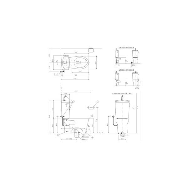 楽天DIY FACTORY ONLINE SHOPアサヒ衛陶 エディ566トイレセット（リフォーム便器（防露）+タンク（手洗付）） ラブリーアイボリー RA3566NBTRBNLI 1点