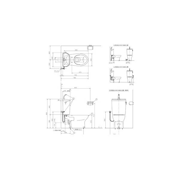 楽天DIY FACTORY ONLINE SHOPアサヒ衛陶 エディ868壁排水（床上排水）トイレセット（壁排水便器+タンク（手洗付）） RA3868PTBNLW 1点