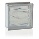 LUMINO GLASS ガラスブロック グラデーションシリーズ ウェービークリアー パールクリアー(透明) GR/BLANCO 1個