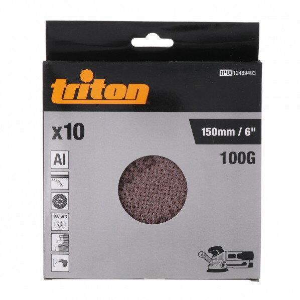 Triton(トライトン) メッシュサンディングディスク 150mm ＃100 単品サイズ(約 W×H×D mm):155×185×20 TPTA12489403 1個