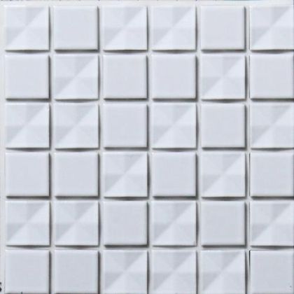 Tiles - 藤垣窯業 D.I.Yタイル クロスシャイン/がっちりシール マットホワイト 縦150x横150x(タイル:6粒x6粒) CRS-20