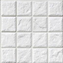 藤垣窯業 D.I.Yタイル しっくいモザイク/ふつうのシール ホワイト 縦135x横135(タイル:4粒x4粒) MC-31