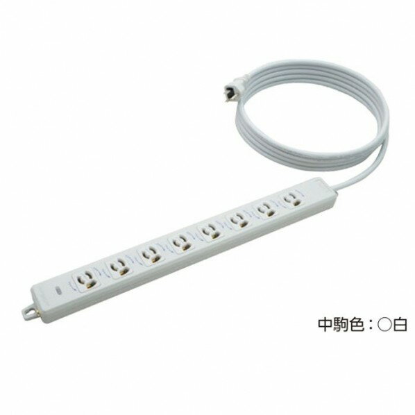 明工社 横形OA用抜け止め接地タップ8コ口 ランプ、マグネット付 VCTF1m接地プラグ付 MR7908TJ1 1個