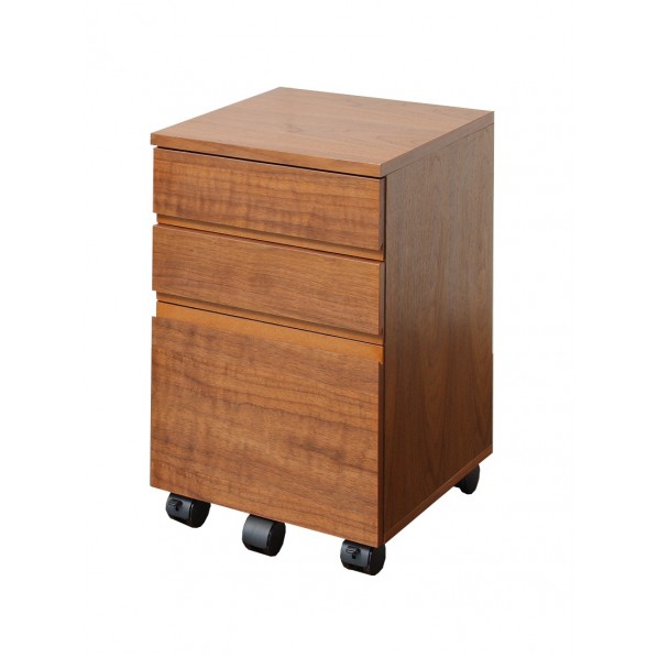 市場 Walnut Desk Chest 340 W340×D450×H615(mm) BR K-2547BR/ 1台