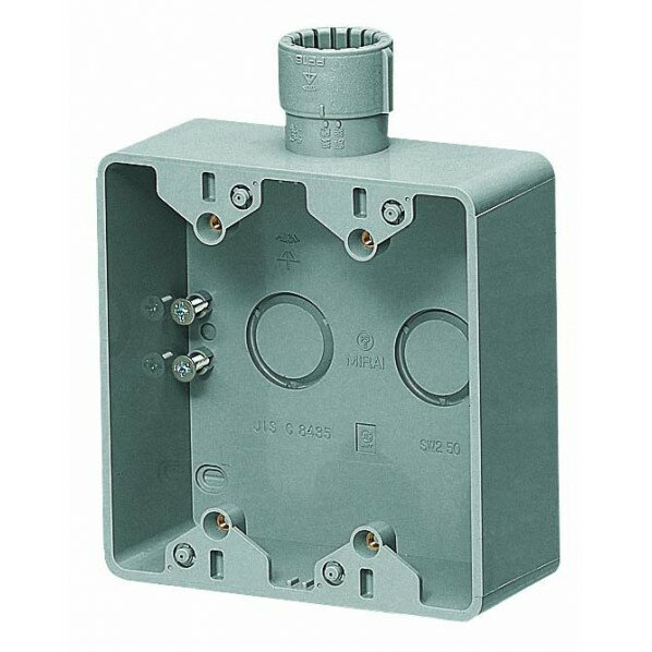 未来工業 露出スイッチボックス（Gタイプ） グレー SW1-28WFGH 1点