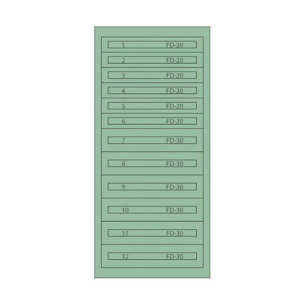 ムラテックKDS ファインキャビネットFC-300N 塗装色:グリーン FC-300N 1点