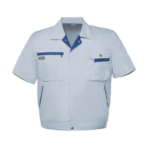 アイトス 半袖ブルゾン（男女兼用） M 003シルバーグレー×ネイビー 5321 1