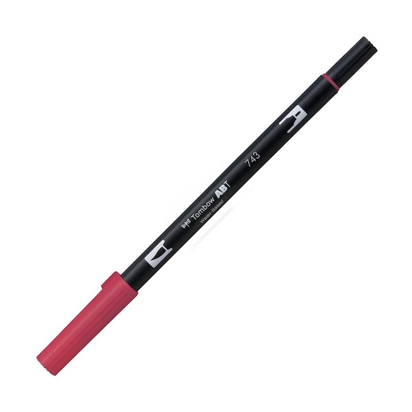 トンボ鉛筆 水性グラフィックマーカー デュアルブラッシュペン ABT 743 AB-T743 1点