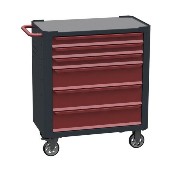 SORI SORI　キャビネットワゴン　7000　6段　赤　800X450X950 7600R ツールワゴン