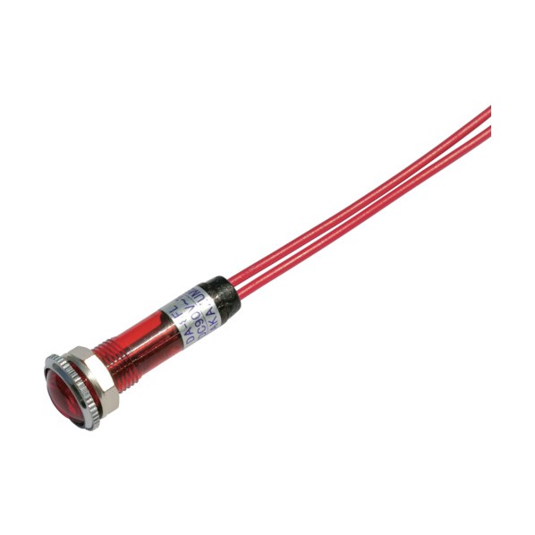 サカズメ LED表示灯DA－8FL－4(AC/DC100V接続)Φ8赤 DA-8FL-4-AC/DC100V-R
