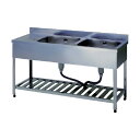※法人専用品※東製作所 二槽水切シンクBG無ホース付右シンク1200×600×800 HPMC2-1200-R 1