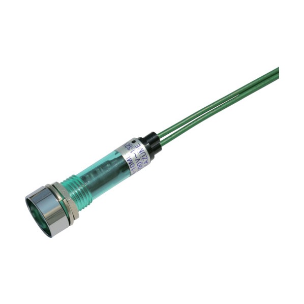 サカズメ LED表示灯DA－10ML－1(AC/DC100V接続)Φ10緑 DA-10ML-1-AC/DC100V-G