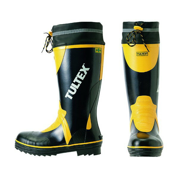 アイトス 糸入安全長靴 ブラックXグリーン AZ4703-010-26.5 1点