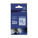 ブラザー販売 Tzeテープ 青文字/透明地/12mm TZE-133 1点