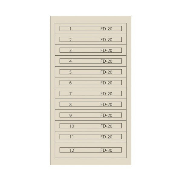 ムラテックKDS ファインキャビネット(塗装色:アイボリー) FC-250W-IV 1点