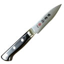 関兼常 36層ダマスカス鋼 口金付黒合板柄 パーリング 全長約195mm、刃渡り約80mm KC-106