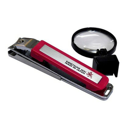 関兼常 関兼常　大きなレンズ付き　ルーペ付ツメキリ 約105×20×20mm KC-053RD