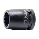 山下工業研究所 12.7mm差込 インパクト12角ソケット 1.1/4 44.5 x 42 x 44.5 mm 14405A-1.1/4 1