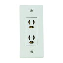 マサル エムケーダクト付属品 ダクトコンセント 2号2個用抜止め接地 ホワイト DCA232