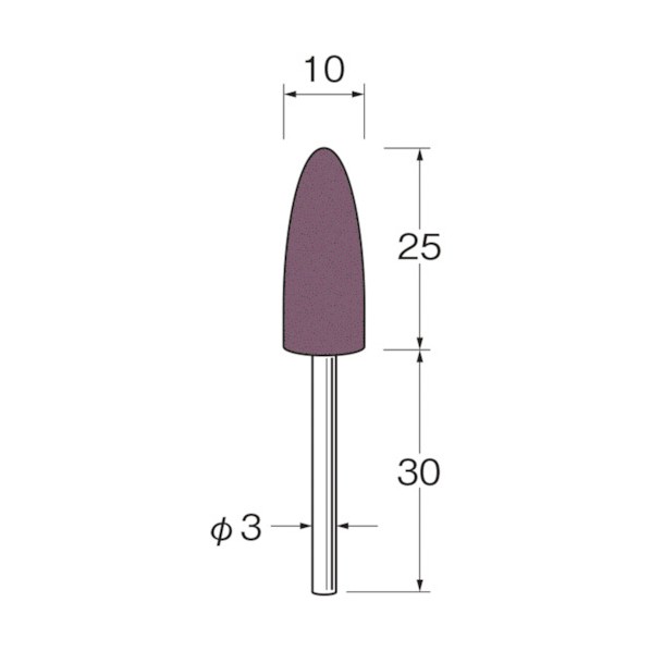日本精密機械工作 軸付グリーンカーボランダムゴム砥石外径(mm):10粒度(#):46 R3341 10本