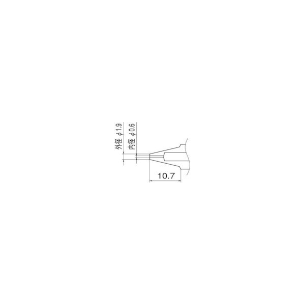 白光(HAKKO) ノズル0．6mm 0.6mm N1-06 1点