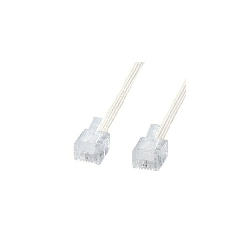 サンワサプライ やわらかスリムケーブル(白) 白 TEL-S2-7N2 1点 サンワサプライ やわらかスリムケーブル(白) 白 TEL-S2-7N2 1点