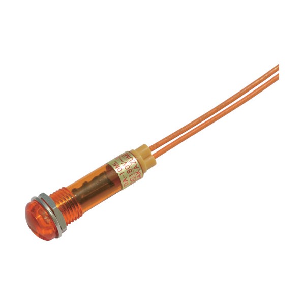 サカズメ LED表示灯DA－10ML(AC/DC200V接続)Φ10橙 DA-10ML-AC/DC200V-O