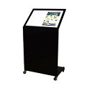 グリーンクロス メニュースタンド LD-202(LED内照式) ブラック 6300034023 1台