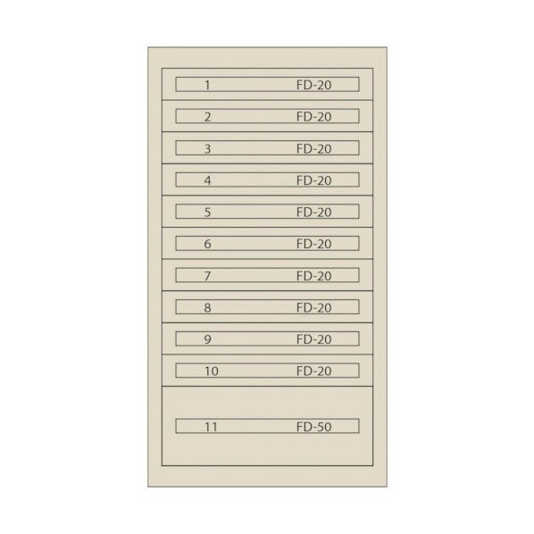 ムラテックKDS ファインキャビネット(塗装色:アイボリー) FC-250T-S-IV 1点