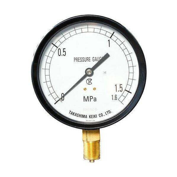 高島計器 プラスチック圧力計(A枠立型・φ75)圧力レンジ0.0～0.4MPa G3/8 1221040 1点