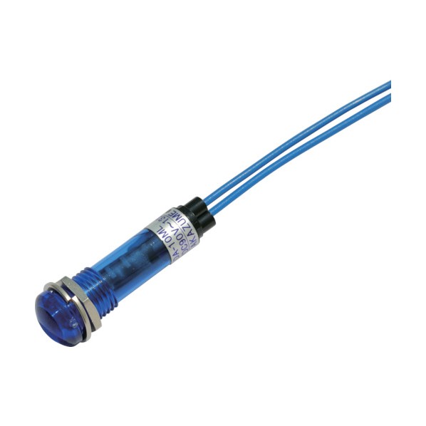 サカズメ LED表示灯DA－10ML(AC/DC100V接続)Φ10青 DA-10ML-AC/DC100V-B