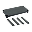 TRUSCO プラ棚用 棚板セット 棚板間隔高さ515mm用脚4本付 つや消しブラック TPT-344S-MBK 1S