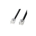 サンワサプライ モジュラーケーブル(黒) 黒 TEL-N1-1BKN2 1点