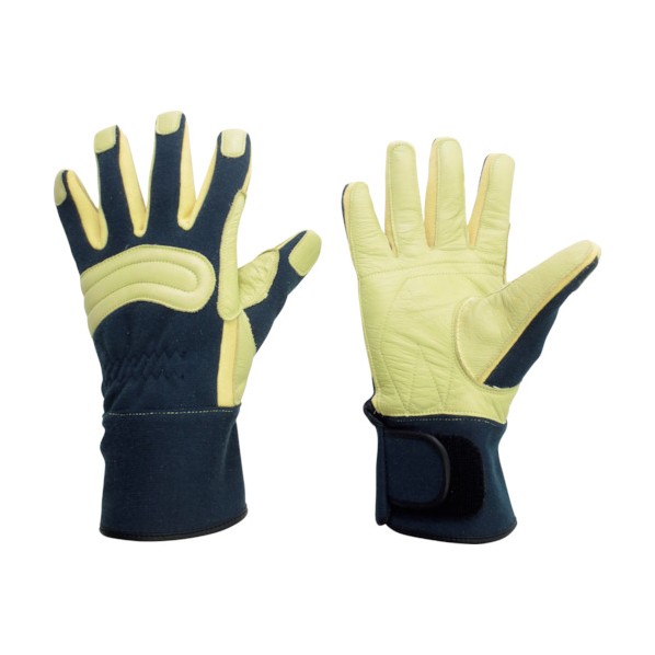 ミドリ安全 消防・レンジャー用防火手袋(豚革補強タイプ)L 320 x 170 x 30 mm MK-FM-2-NV-L