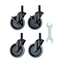 トラスコ(TRUSCO) クリーンフェニックスワゴン用キャスターセット100φNU車輪 M16鉄金具 CFL-NU100M16SET 1点
