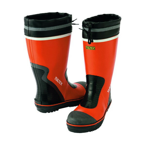 アイトス 安全ゴム長靴(糸入り)AZ4708-063オレンジLL LL 063オレンジ 4708 1足