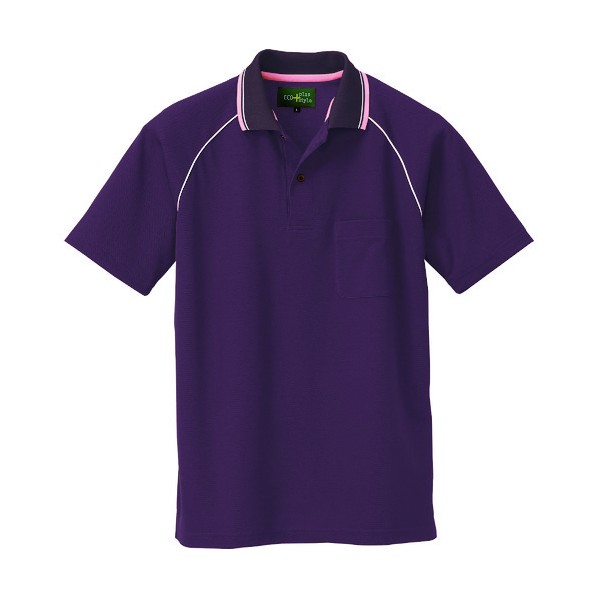 アイトス 制電半袖ポロシャツ（男女兼用） L 062チョコレート 50005 1