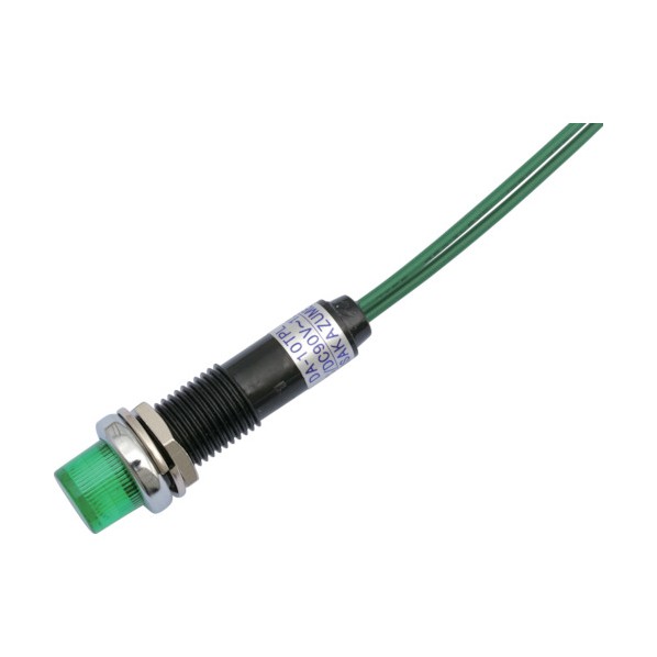 サカズメ LED表示灯DA－10TPL(AC/DC100V接続)Φ10緑 DA-10TPL-AC/DC100V-G